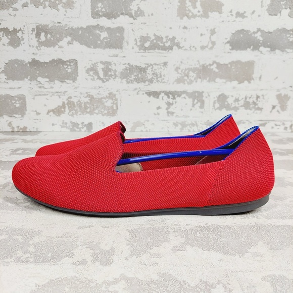 NEW Rothy's The Loafer Red Round Toe Slip On Flat Loafers X22